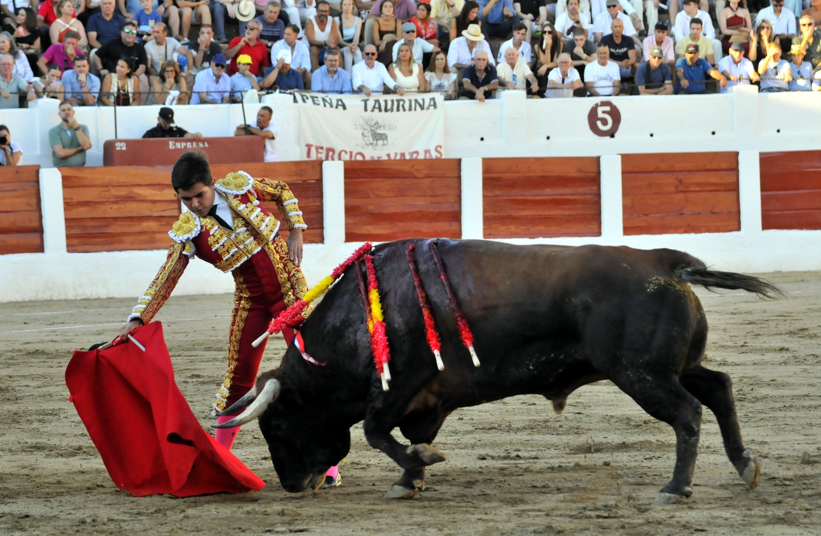 Manuel Román en una de sus faenas.